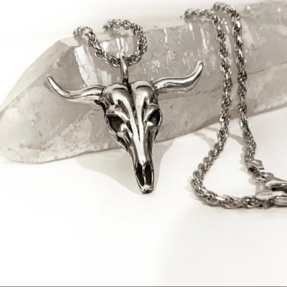 COPY - Sterling silver skull necklace